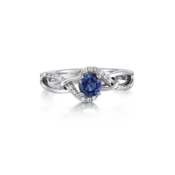 14k White Gold Sapphire & Diamond Ring Orin Jewelers Northville, MI