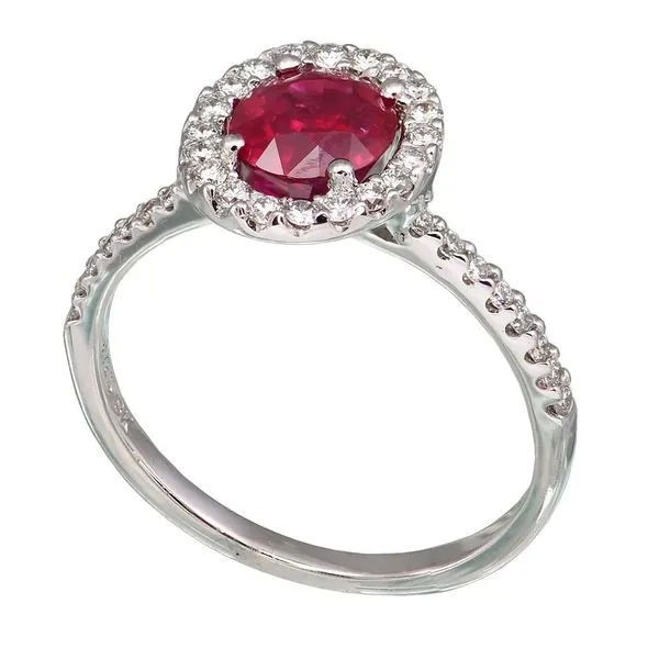 18k White Gold Ruby & Diamond Ring Orin Jewelers Northville, MI