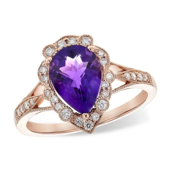 14k Rosé Gold With Amethyst & 27 Diamonds Orin Jewelers Northville, MI