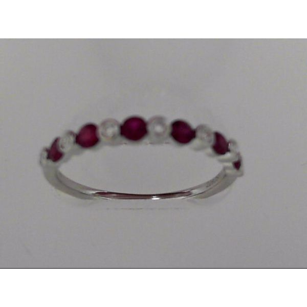 14k White Gold Ruby & Diamond Ring Orin Jewelers Northville, MI