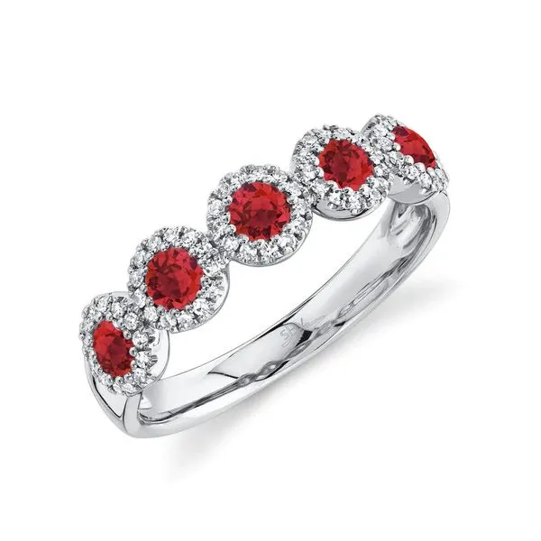 14k White Gold Ruby & Diamond Ring Orin Jewelers Northville, MI