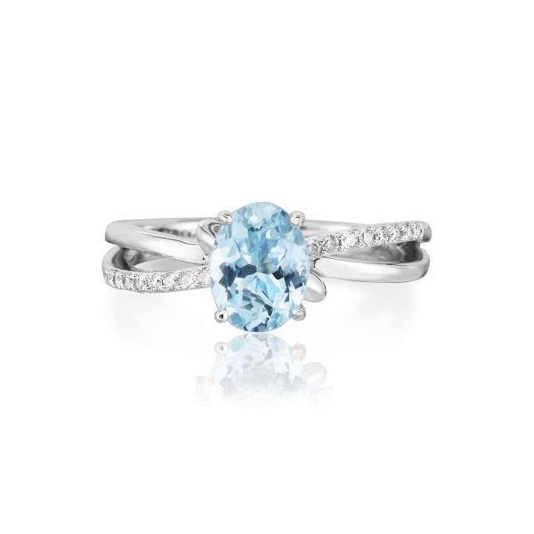 14k Aquamarine & Diamond Ring Orin Jewelers Northville, MI