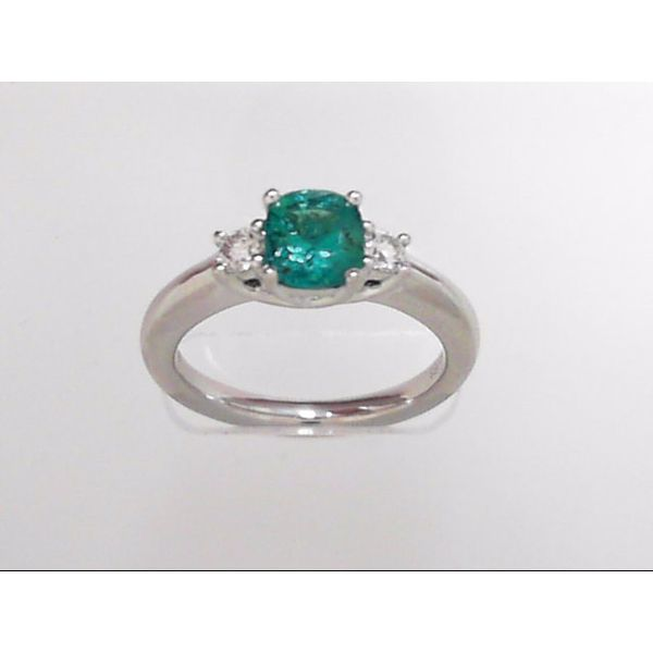 Platinum Emerald & Diamond Ring Orin Jewelers Northville, MI