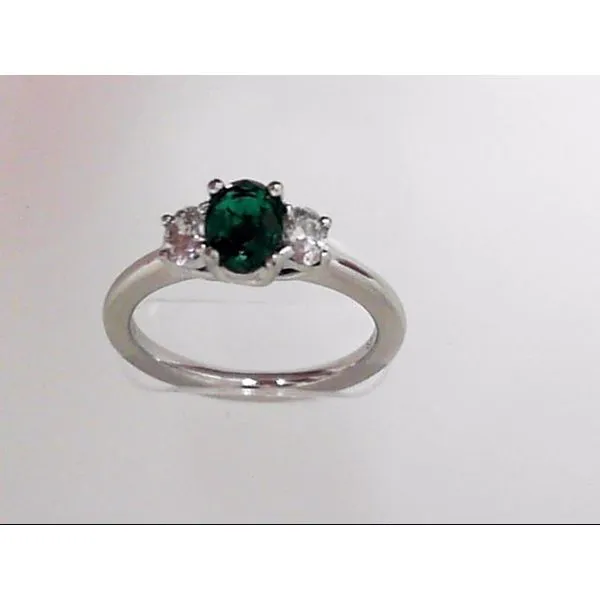 Platinum Emerald & Diamond Ring Orin Jewelers Northville, MI