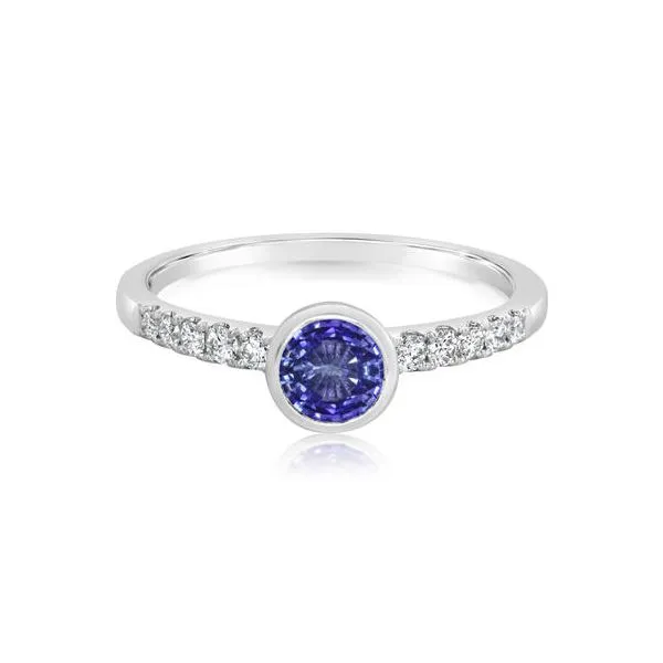 14k White Gold Sapphire & Diamond Ring Orin Jewelers Northville, MI