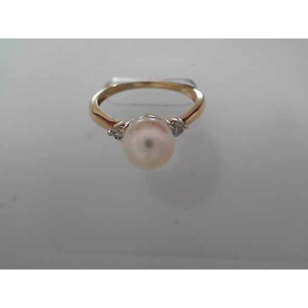14K Yellow Gold Pearl and Diamond Fashion Ring Orin Jewelers Northville, MI