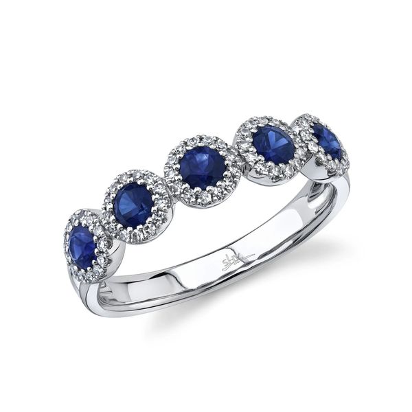 14k White Gold Sapphire & Diamond Ring Orin Jewelers Northville, MI
