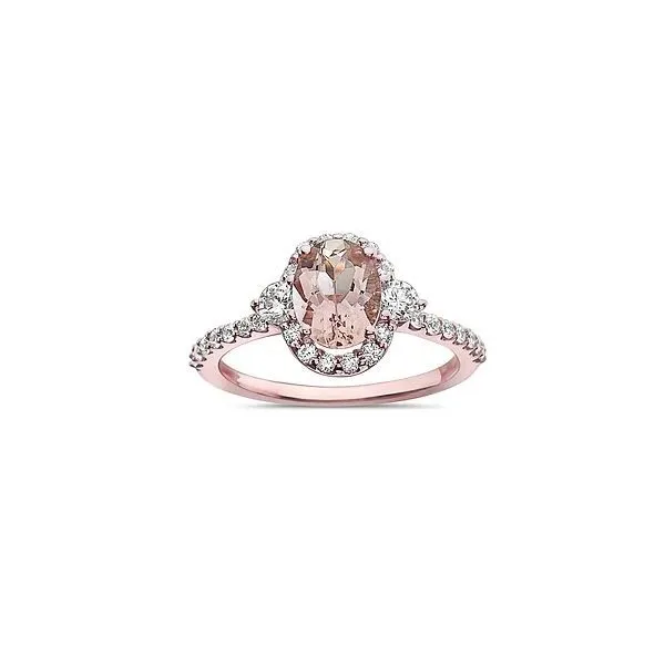 14k Rosé Gold Morganite & Diamond Ring Orin Jewelers Northville, MI
