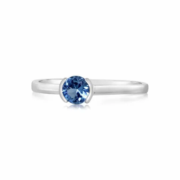 14k White Gold Blue Topaz Fashion Ring Orin Jewelers Northville, MI