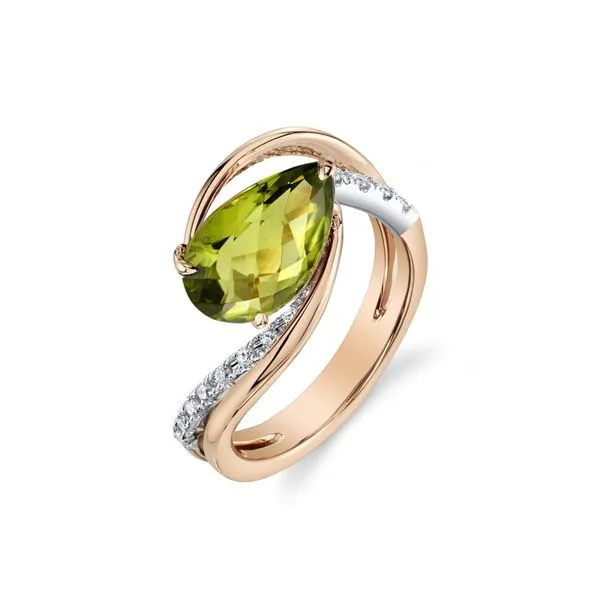 14K Yellow Gold Peridot & Diamond Ring Orin Jewelers Northville, MI