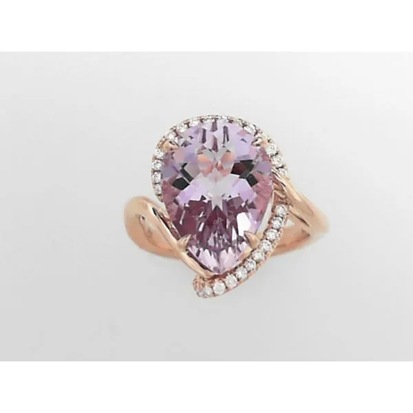 14K Rose Gold Amethyst & Diamond Ring Orin Jewelers Northville, MI
