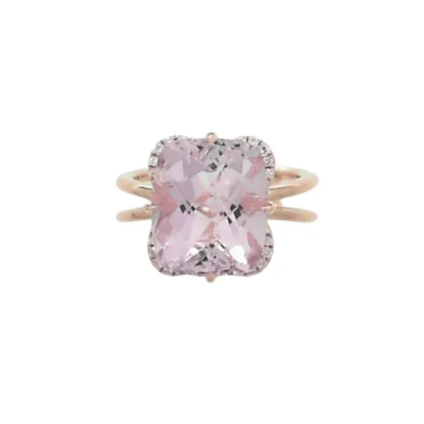 14k Rosé Gold Rose de France Amethsyt & Diamond Ring Orin Jewelers Northville, MI