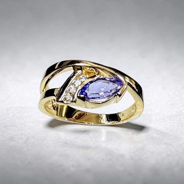 Estate Collection - 14K Yellow Gold Tanzanite & Diamond Fashion Ring Orin Jewelers Northville, MI