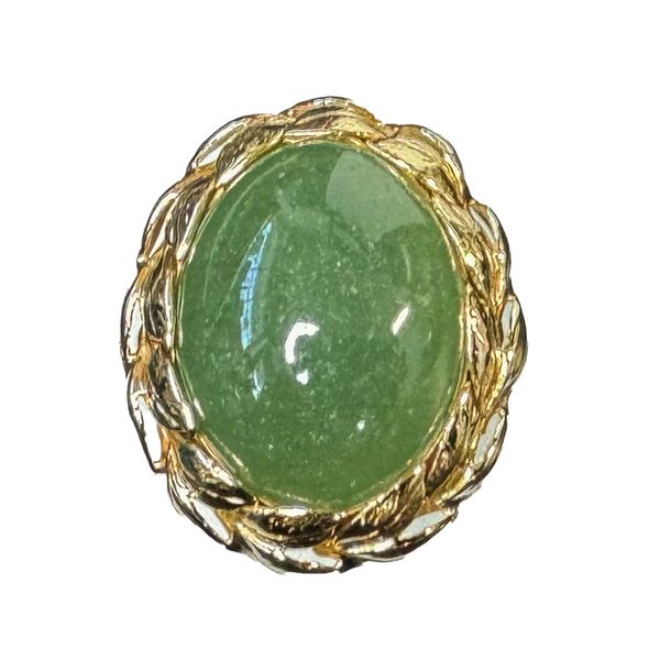 Estate Collection - 14K Yellow Gold Nephrite Jade Fashion Ring Orin Jewelers Northville, MI
