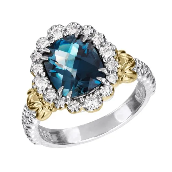 Blue Topaz & Diamond Ring Orin Jewelers Northville, MI