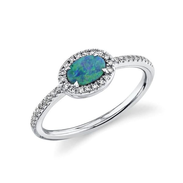 Opal and Diamond Ring Orin Jewelers Northville, MI