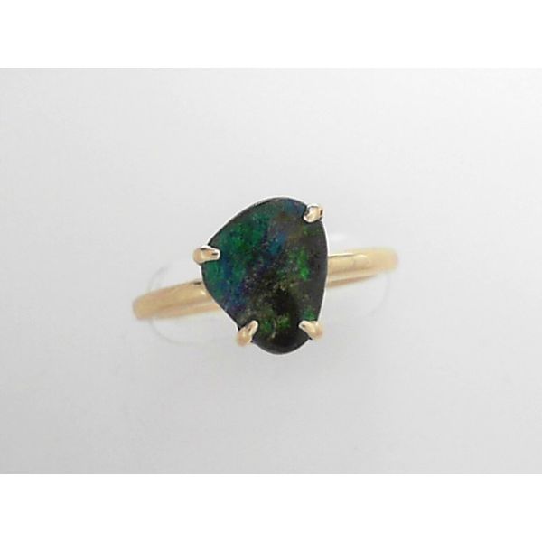 14K  Yellow Gold Australian Boulder Opal Ring Orin Jewelers Northville, MI