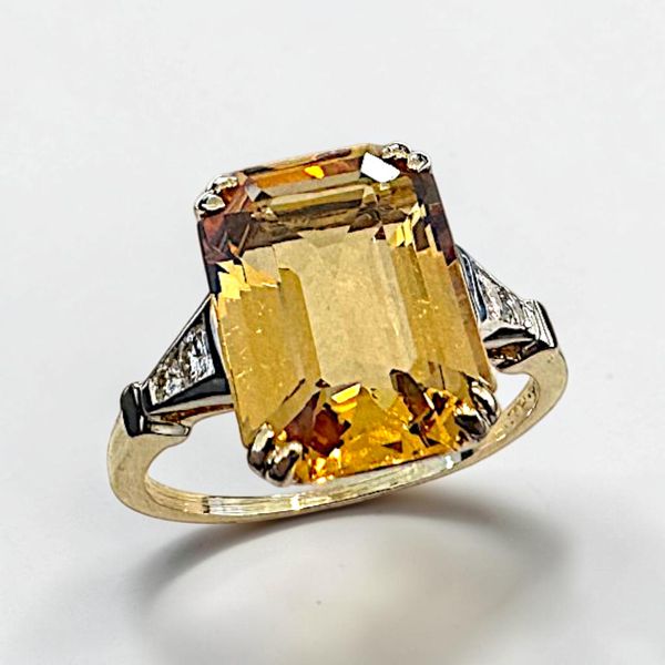 14K Citrine & Diamond Fashion Ring Orin Jewelers Northville, MI