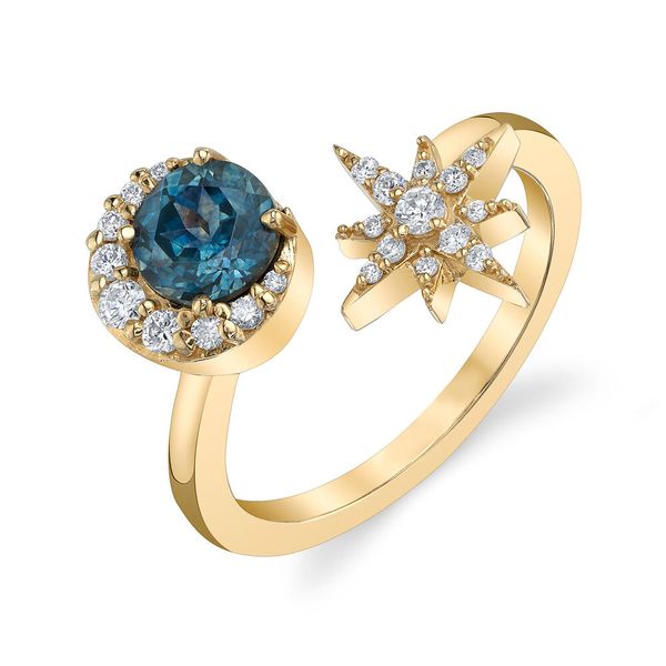 14K Yellow Gold Sapphire & Diamond Ring Orin Jewelers Northville, MI