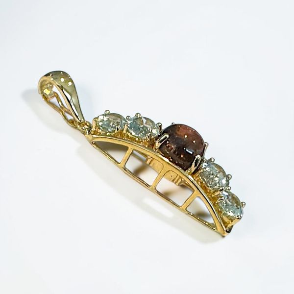 14K Ruby & Aquamarine Pendant Drop Image 2 Orin Jewelers Northville, MI