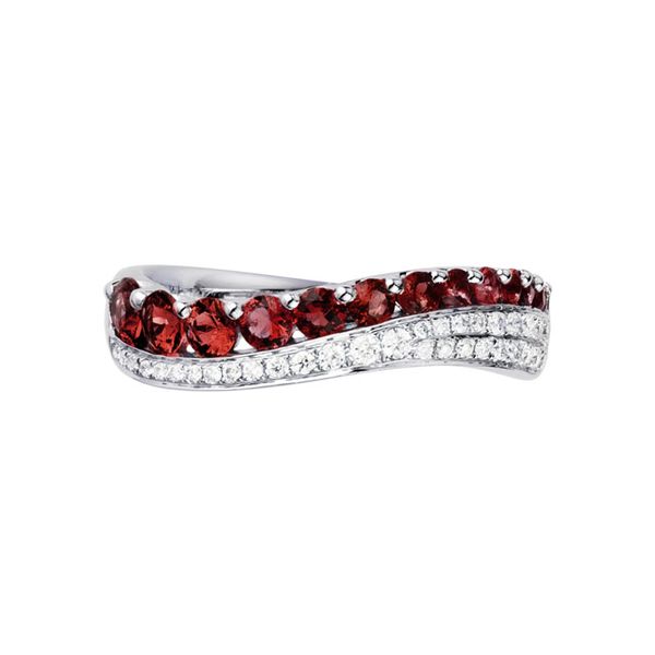 14K White Gold Ruby & Diamond Ring Orin Jewelers Northville, MI