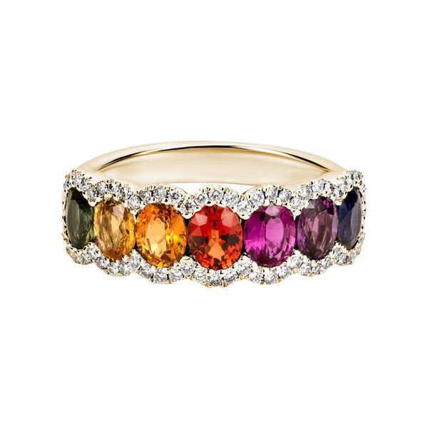 14K Yellow Gold Sapphire & Diamond Ring Orin Jewelers Northville, MI
