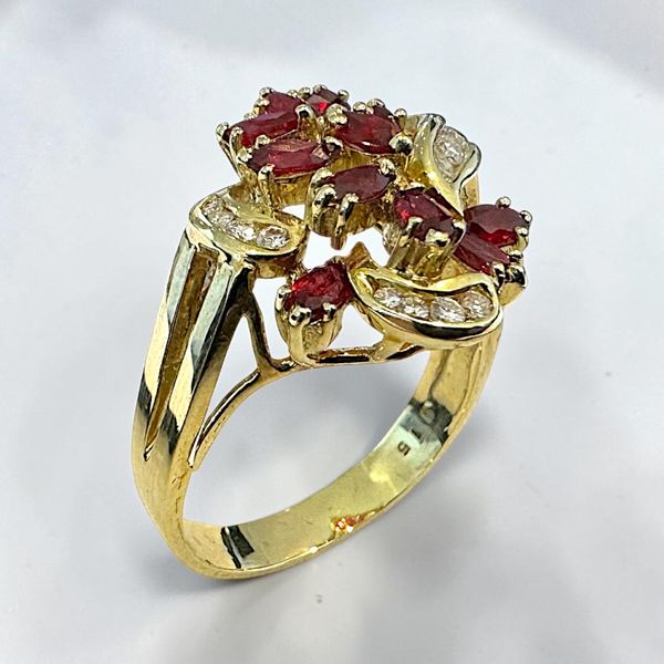 14K Ruby & Diamond Ring Image 2 Orin Jewelers Northville, MI