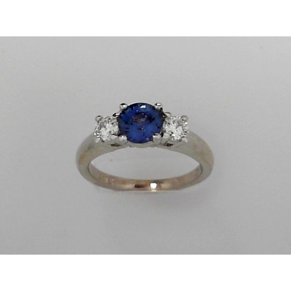 18K White Gold Sapphire & Diamond Ring Orin Jewelers Northville, MI