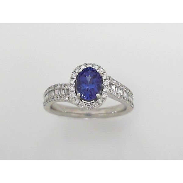 14K White Gold Tanzanite & Diamond Ring Orin Jewelers Northville, MI