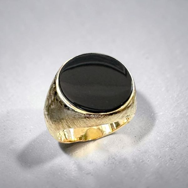 Estate Collection - 14K Yellow Gold Black Onyx Ring Orin Jewelers Northville, MI
