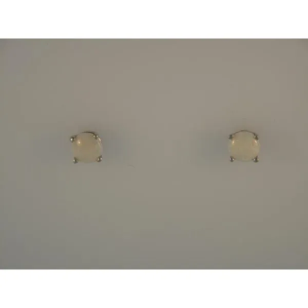 Lady's 14 Karat Yellow Gold Opal Stud Earrings Orin Jewelers Northville, MI