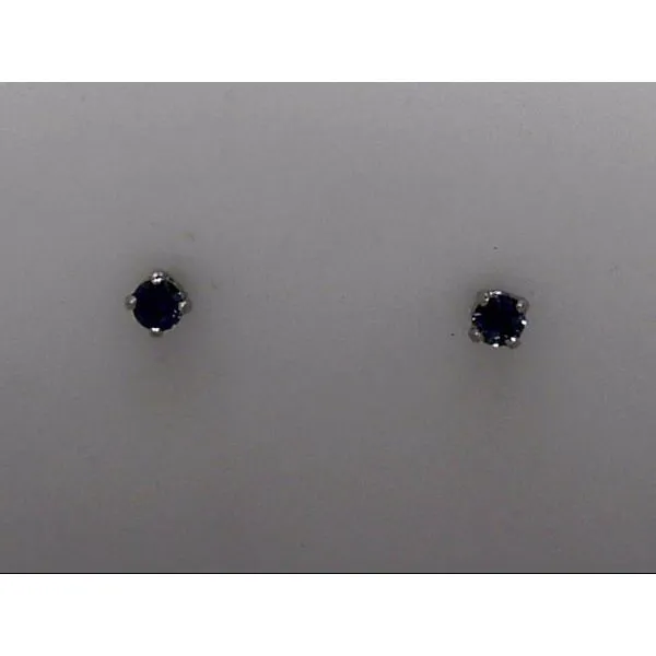 14k White Gold Montana Sapphire Earrings Orin Jewelers Northville, MI