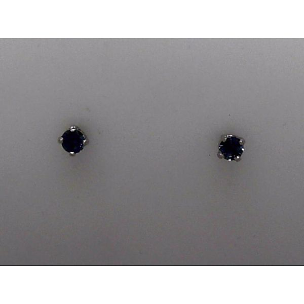14k White Gold Montana Sapphire Stud Earrings Orin Jewelers Northville, MI