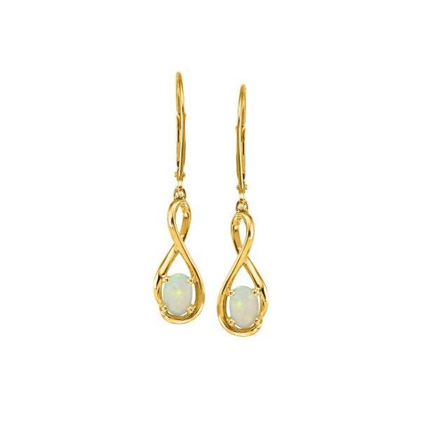 14k Yellow Gold Australian Opal Earrings Orin Jewelers Northville, MI
