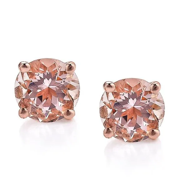 14k Rosé Gold Morganite Earrings Orin Jewelers Northville, MI