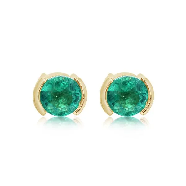 14k Yellow Gold Emerald Earrings Orin Jewelers Northville, MI