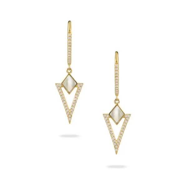 Diamond and Mother of Pearl Earrings Orin Jewelers Northville, MI