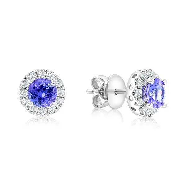 Tanzanite and Diamond Stud Earrings Orin Jewelers Northville, MI