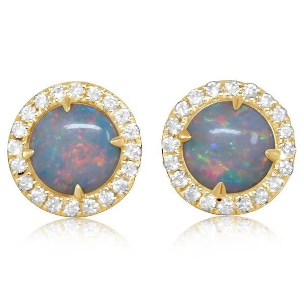 Opal and Diamond Earrings Orin Jewelers Northville, MI