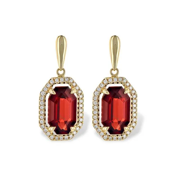 Garnet and Diamond Earrings Orin Jewelers Northville, MI