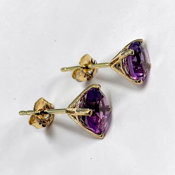 14K Amethyst Stud Earrings Image 2 Orin Jewelers Northville, MI