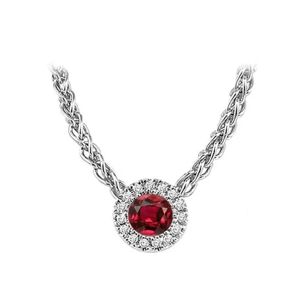 Ruby & Diamond Pendant Orin Jewelers Northville, MI