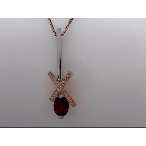 14k Two Tone Citrine & Diamond Pendant Orin Jewelers Northville, MI