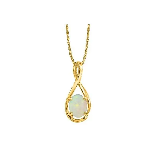 14k Yellow Gold Australian Opal Pendant Orin Jewelers Northville, MI