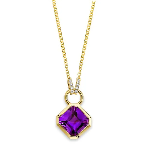 Amethyst and Diamond Pendant Orin Jewelers Northville, MI