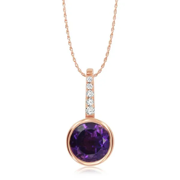 Amethyst and Diamond Pendant Orin Jewelers Northville, MI