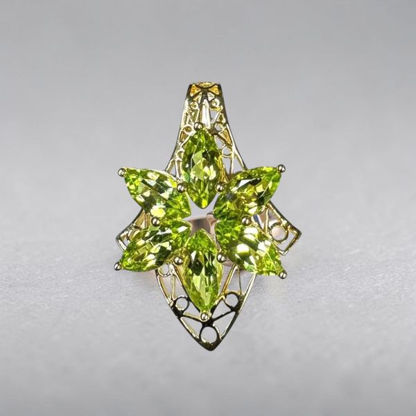 Estate Collection - 14K Yellow Gold Peridot Pendant Charm Orin Jewelers Northville, MI