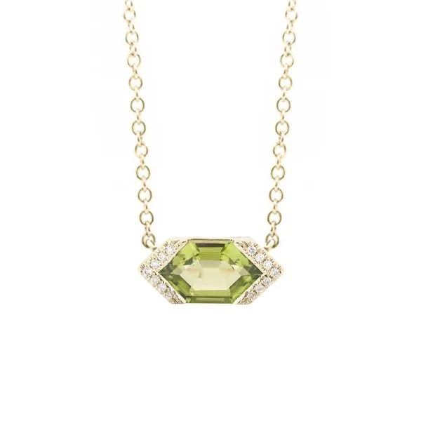 Peridot and Diamond Pendant Orin Jewelers Northville, MI
