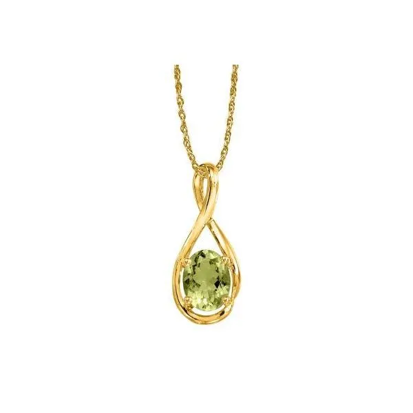 14k Yellow Gold Peridot Pendant Orin Jewelers Northville, MI