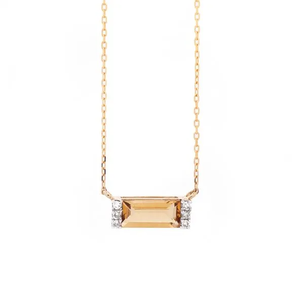 Citrine and Diamond Pendant Orin Jewelers Northville, MI